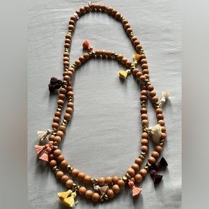 NWOT Hipchik Light Brown Beaded Tassel Necklace